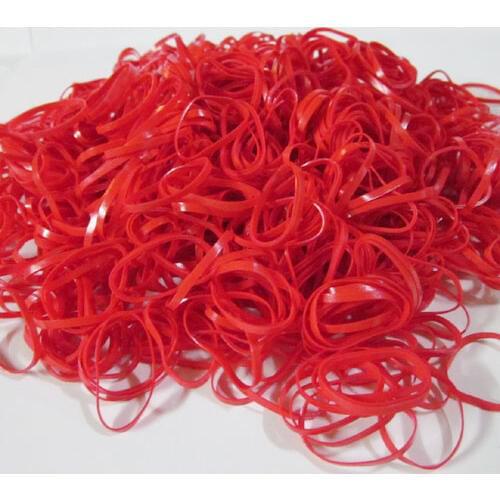 1000pcs/lot M size Red Rubber Band Horse Hair Braid Bow bands for Electronics,Hair Braids,Dog Grooming