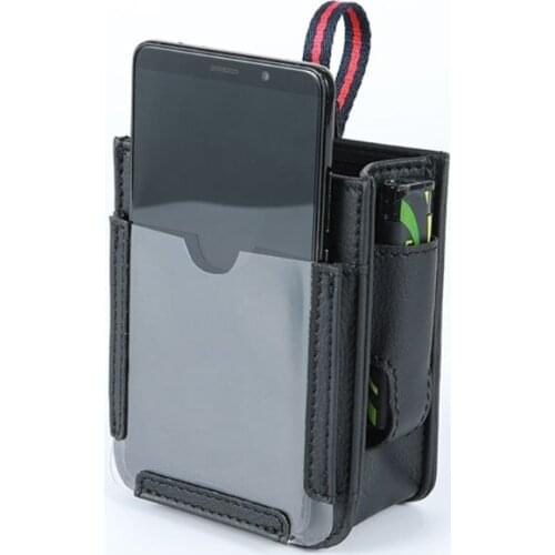 28EC Multifunctional Car Air Vent Storage Pouch PU Leather Automotive Mobile Phone Pocket Phone Holder Coin Key Pen Organizer