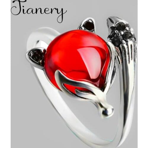 New Charming Fox Finger Ring for Women Vintage Boho Knuckle Party Rings Gothic Punk Jewelry Gifts for Girls 2020
