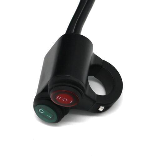 Motorcycle Handlebar Switch 2 Control Button In 1 Motorbike 22mm Refit Switches Waterproof ON/OFF Indicator