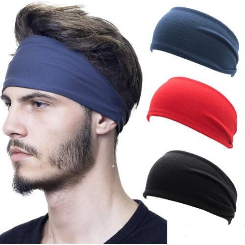 Headband Sport Men Sweat Hair Bands Treadmill Forehead Protection Running Fitness Yoga Tennis Overgrip Women Elastic Sweatband