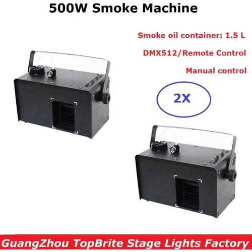 2Pcs 500W Mist Haze Machine 1.5L Fog Machine DMX 512 Smoke Machine DJ /Bar /Party /Show /Stage Light DMX Stage Machine Fogger