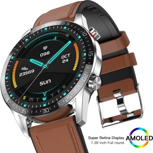 Cyboris Multi-Touch 1.39inch Round Screen Smart Watch Bluetooth 5.1 AMOLED Super Retina IP68 Waterproof Sport Training Watch