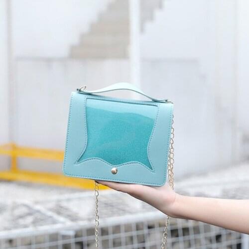 Women 2019 new fashion shiny small square bag chain shoulder bag slung portable mini mobile phone womens bag