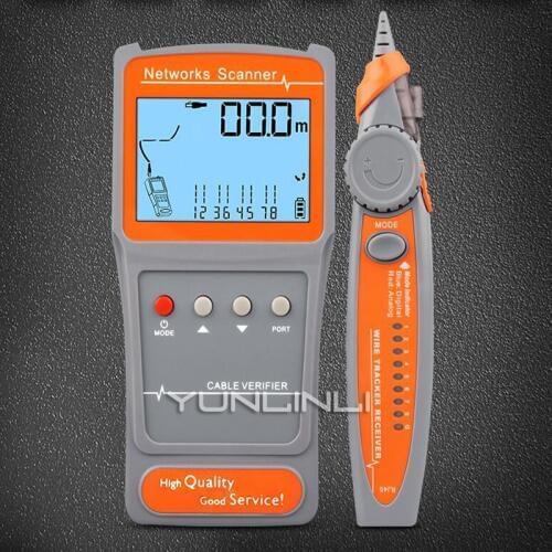 Network Cable Tester Multi-functional LCD Cable Length Tester Breakpoint Tester Cable Checker Telephone Checker PK652
