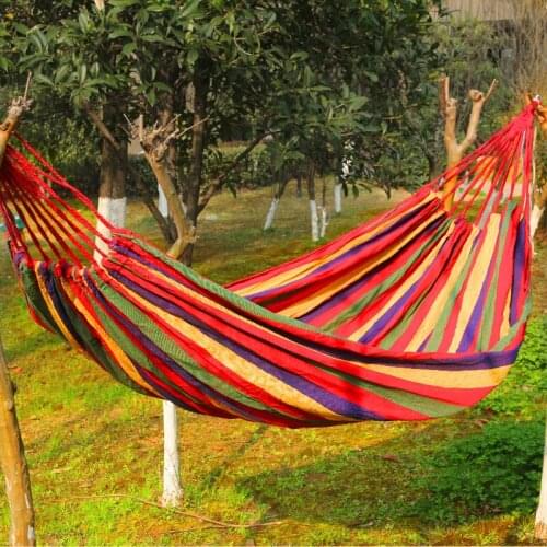 Outdoor Hammock Canvas Parachute Hammock Single Double Hammock Indoor Outdoor Camping Leisure Supplies Hammock Tent