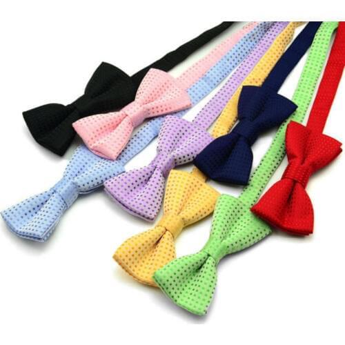 Kids Polka Dot Bowties Boys Gilrs Tuxedo General Party Neckties Butterfly Jacquard Bowtie 23 Colors, 1000pcs