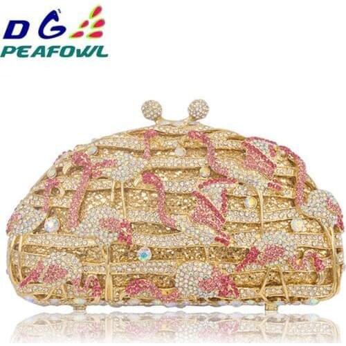 Animal Bird Crane Crystal Prints Moon Evening Clutch Bags Crossbody For Women Small Bag Handbags Bean Bag Storage Bolsa Feminina