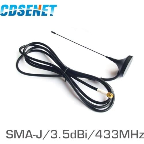 Wifi Antenna 433MHz SMA Male Connector Omni Direction 3.5dBi uhf 433 MHz High Gain wifi Magnetic Antenna CDSENET TX433-XP-100