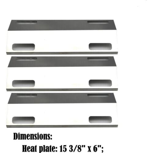 BBQ Parts 99351(3-pack) Stainless Steel Heat Shield Replacement Heat Plate for Ducane Gas Grill Models