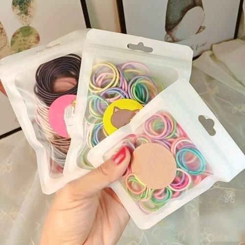 100PC Sweet High Elastic Childrens Series Ponytail Elastic Hair Bands Lovely Girls Hair Accessories HeadWear