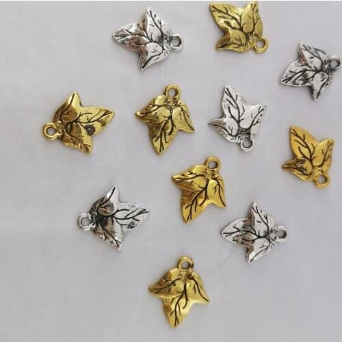 50pc Greece Sorority Fashion Maple Leaf Charms DIY Ladies Jewelry Accessories