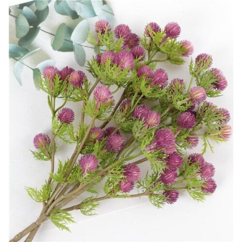 56CM Artificial bean flowers branch fake dandelion plastic flowers wedding home decoration