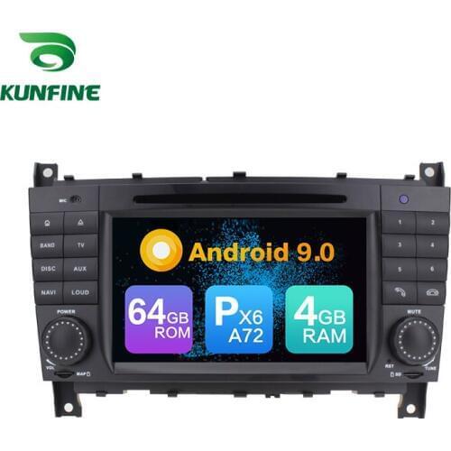 Android 9.0 Core PX6 A72 Ram 4G Rom 64G Car DVD GPS Multimedia Player Car Stereo For Benz C-Class W203 2004-2007 Radio Headunit