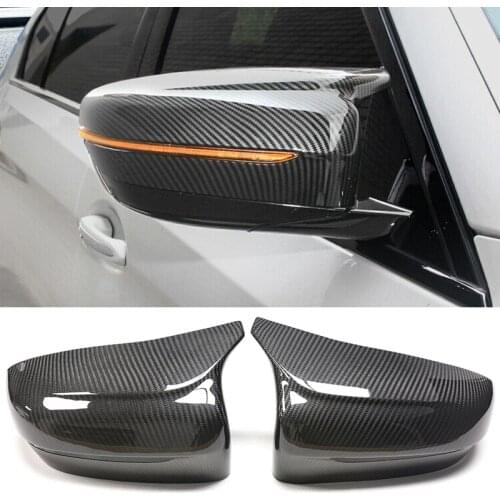 1 Pair For BMW M5 M8 F90 M5 F91 F92 M8 Real Carbon Fiber Rearview Sider Mirror Cover Add On Style Dry Carbon Side Mirror Cover