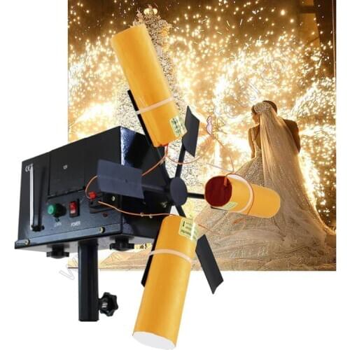 Remote Control 2/4/6 Channel Rotating Birthday Cold Pyro Effect Base Fountain System Wedding Windmill Mini Machine New
