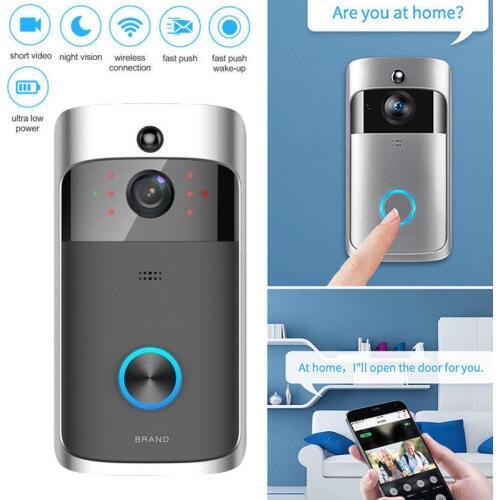 Wireless WiFi Doorbells Visual Ring Intercom Secure Camera Smart Video Phone Door Prevent thieves