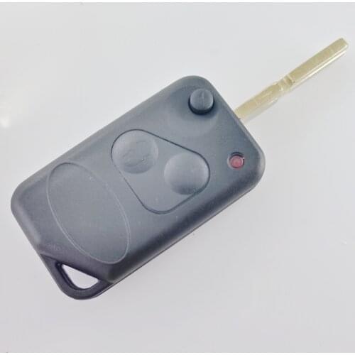With Logo 2 Buttons Remote Key FOB Shell Flip For LAND RANGE ROVER Discovery Freelander Defender 90 1995-2004 P38 Blade Case