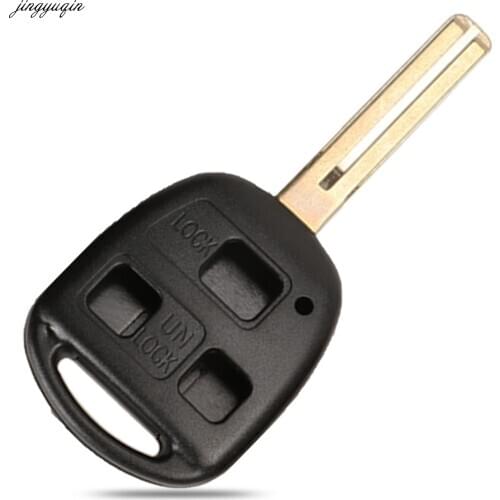 Jingyuqin Remote Car Key Case Shell For Toyota Camry Avensis Corolla Yaris Rav4 3 Buttons Fob Cover