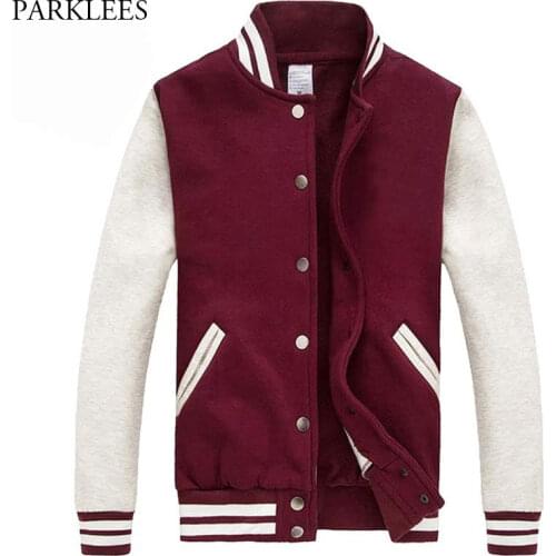 Men/Women Bomber Jacket 2016 Autumn Fashion Wine Red Baseball Jacket Casual Brand Cotton Varsity Jacket Bombers Blouson Homme