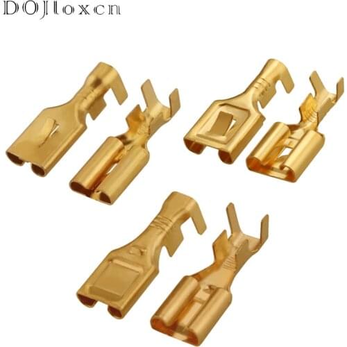 Brass Gilded 7.8 MM Crimp Terminal Cold Press Plug-In Cold Crimping Connector DJ625-7.8X0.8C/ DJ623-E7.8X0.8 For Car