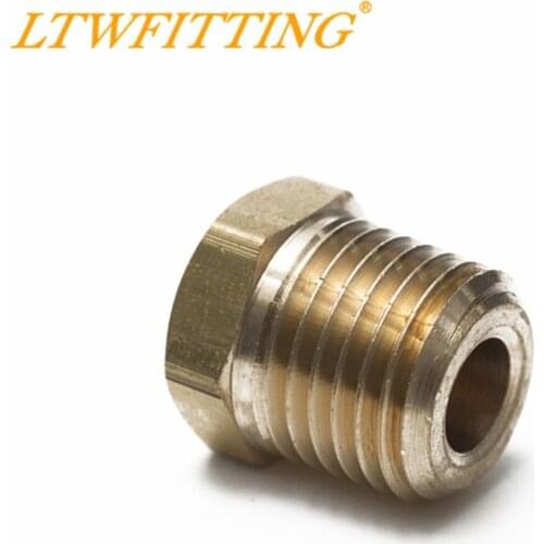 LTWFITTING Brass Pipe Hex Head Plug Fittings 1/4" Male NPT Air Fuel Water Boat
