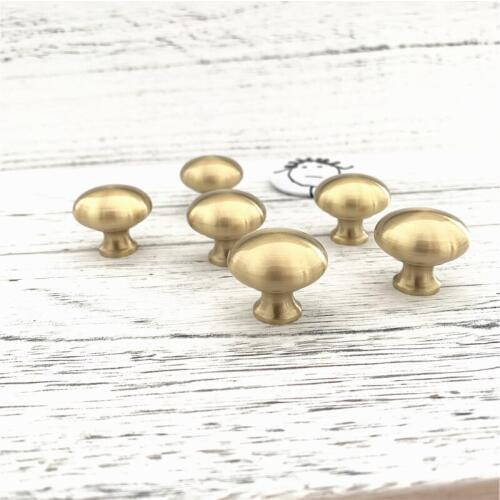 LCH Nordic Style Round Solid Brass Cabinet Knob Cupboard Handle Door Pull Handles SimpleLife Brass Color Entryway Clothes Hook