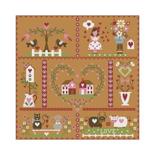 21-Magazine-Love Manor-14CT’ Counted Cross Stitch 11CT 14CT 18CT DIY Chinese Cross Stitch Kits Embroidery Needlework Sets