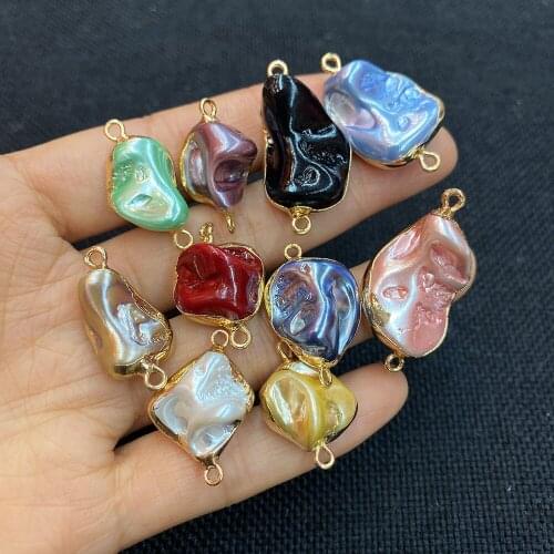 Hot Selling Natural Conch Shell Pendant Electroplating Phnom Penh Shell Necklace Handmade DIY Necklace Bracelet Jewelry 15-30mm