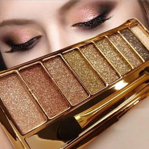 Hot 9 Colors Fashion Eyeshadow Palette Matte Eyeshadow Palette Glitter Eye Shadow Makeup Nude Makeup Set Cosmetics