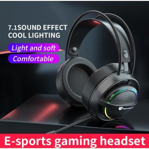 Wired Headphones RGB Glare Up Bluetooth Adjustable Headphones Bass HiFi Music Stereo Ear Microphone For Gaming Online Learning