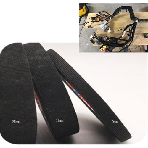 25 Meter Heat-resistant Flame Retardant Tape Coroplast Adhesive Cloth Tape For Car Cable Harness Wiring Loom Protection