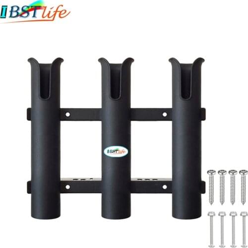 Marine Boat Yacht Kayak Fishing Vertical 3 Link Rod Holder Organiser Pole Tube Mount Bracket Socket Rack Lure Pliers Storage