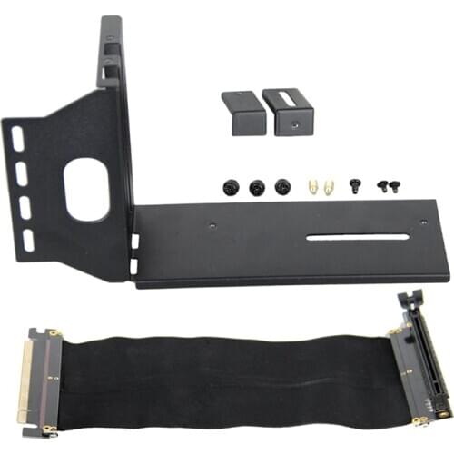 GPU Stand Image Card Vertical Holder with PCI Express Extension Cable Fixed GPU PCI-E Built-in Vertical Bracket