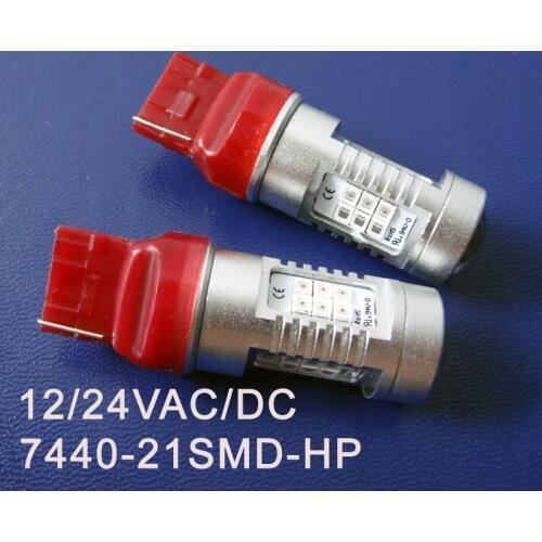 High quality 12/24VAC/DC 10W T20 7440 W21W Car Led Rear Fog Lamp,Reverse light Auto Turn Signal Tail Bulb free shipping 5pcs/lot