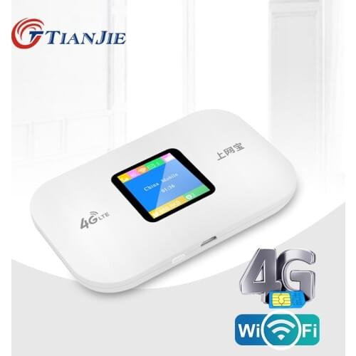 TIANJIE 4G LTE Router Cat4 High Speed WiFi Modem Moblie Pocket Wireless Hotspot For Car Home With Sim Card Slot