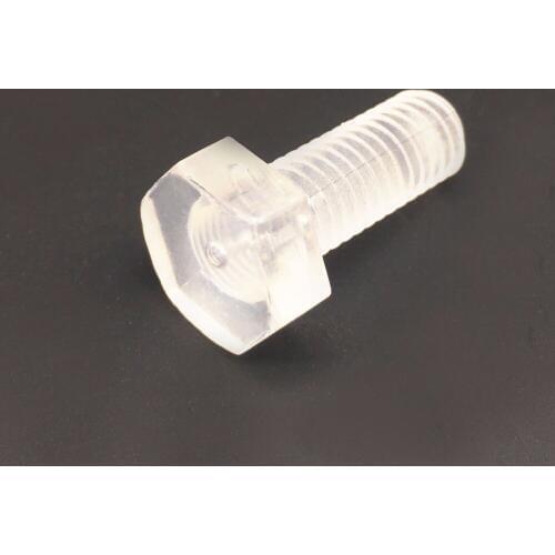 Wkooa M6x16 Hex Bolts PC Poly Screws Transparent Full Threads Metric Pack 1000