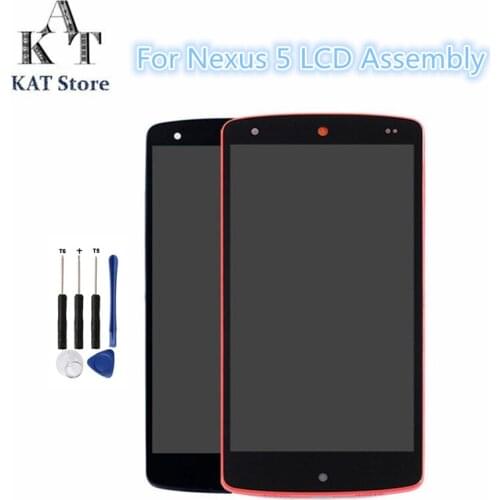 KAT LCD Screen Replacement For LG Nexus 5 D820 D821 LCD Display Touch Screen With Frame Quality Guarantee