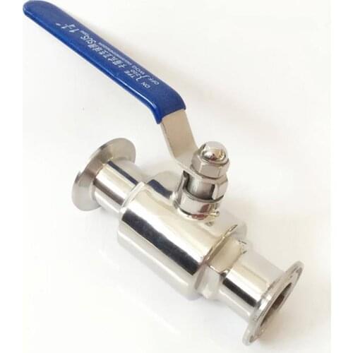 Fit 38mm 1-1/2" Pipe OD x 1.5" Tri Clamp Sanitary Ball Shut Off Valve SUS 316L Stainless Beer Brewing Home