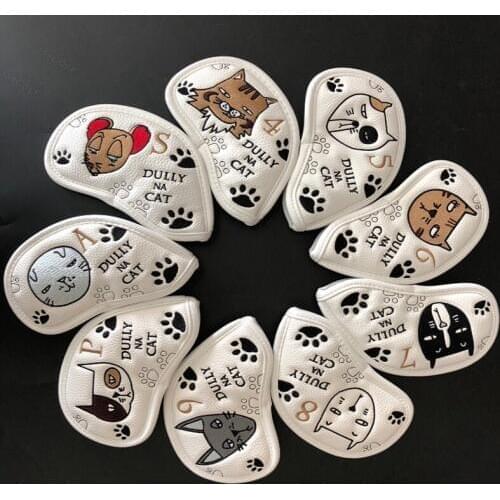 Golf Protective Headcovers Portable PU Golf Club Iron Head Covers Protector Bag for Golf Sports