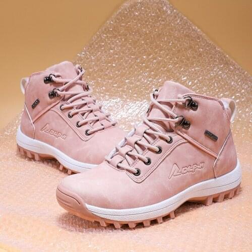 Women Ankle Snow Boot Winter Warm Plush Wedges Rubber Platform Faux Suede Lace Up Sexy Pink Ladies Shoes Botas Mujer