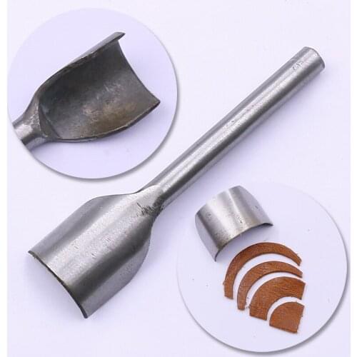 1Pcs Leather Craft Tools Half Round Cutter Punch Leather Handmade Craft Tools Arc-shaped Punch for Belt Strap 10mm 45mm