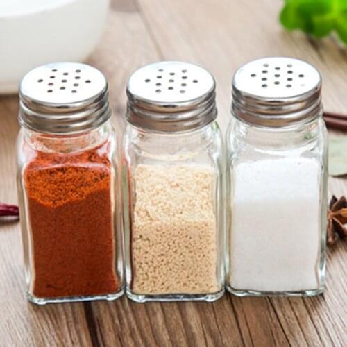 1Pcs Home Glass Seasoning Bottle BBQ Seasoning Bottle Sealed Jar Pepper Bottle Kitchen Supplies Salt and Pepper Shakers Set