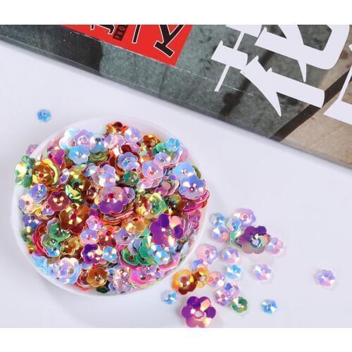 10g/Lot Mix Colors Multi Size 3D Plum Flower Loose Sequins Sewing Craft/Embellishment Findings,Women Garments Sewing Accessories