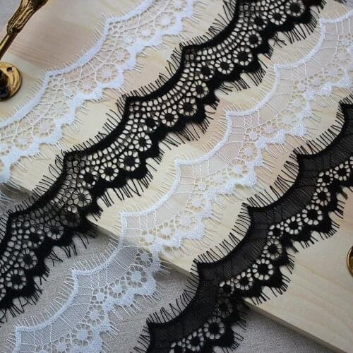 3 Meter 5cm Wide Eyelash Lace Trim Fabric Flower DIY Crafts Wedding Dress Clothing Lngeire lace material Handmade