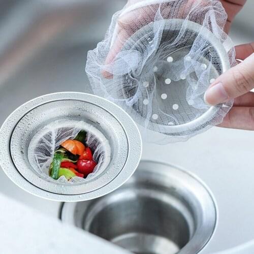 Hotsell 30/100pcs Sink Filter Mesh Kitchen Trash Bag Prevent The Sink From Clogging Filter Bag For Bathroom Strainer Rubbish Bag