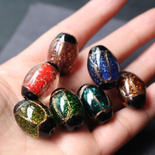 5pcs/lot 22*16mm Oval shape Large glass lampwork beads charm beads wholesale high quanlity for necklace making