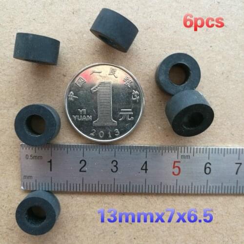 6pcs 13mmx7x6.5 ring loop wheel rubber Shock absorber pinch roller for vintage cassette deck tape recorder Stereo player
