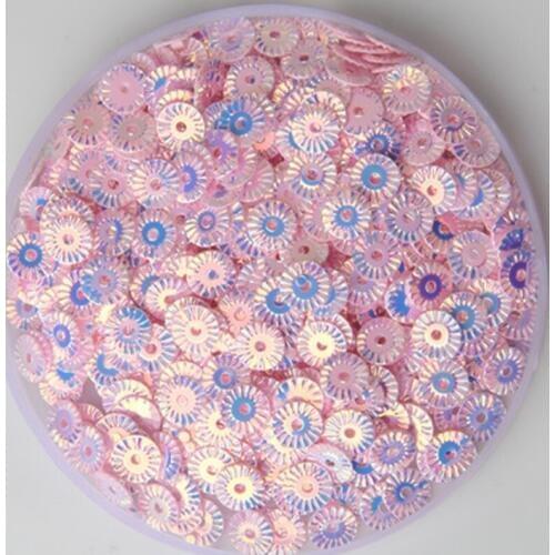 60g 6mm Flower Round Flat Loose Sequin Paillette Sewing,Wedding Craft,Women Kids Shoes Clothes Hat DIY Garment Accessory