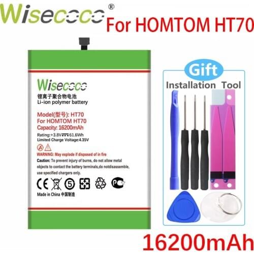 WISECOCO 16200mAh Battery For HOMTOM HT70 Mobile Phone High Quality Battery+Tracking Number